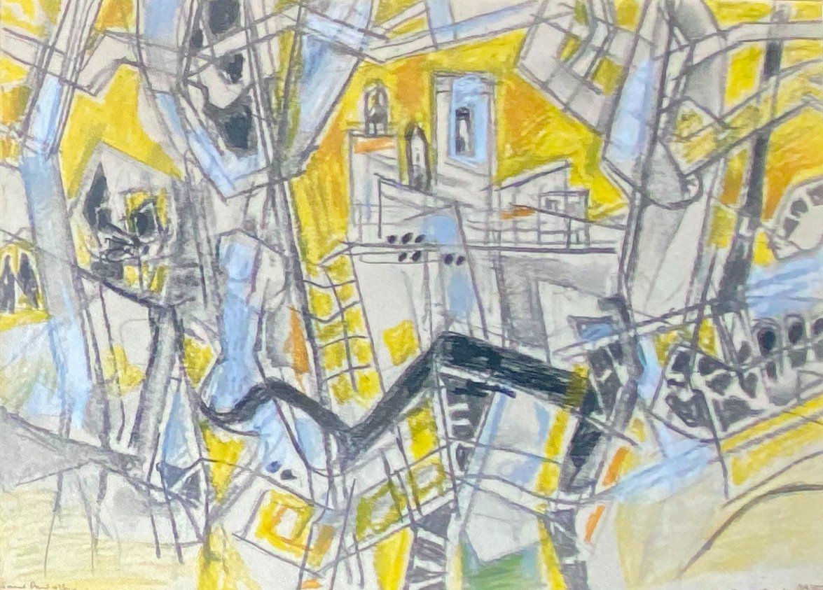 Georges Dayez: Abstraction, The City, St Paul De Vence, 1962