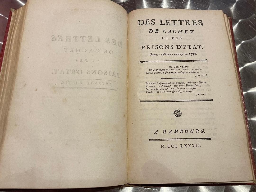 Mirabeau - "letters Of Cachet...." - 1782-photo-2