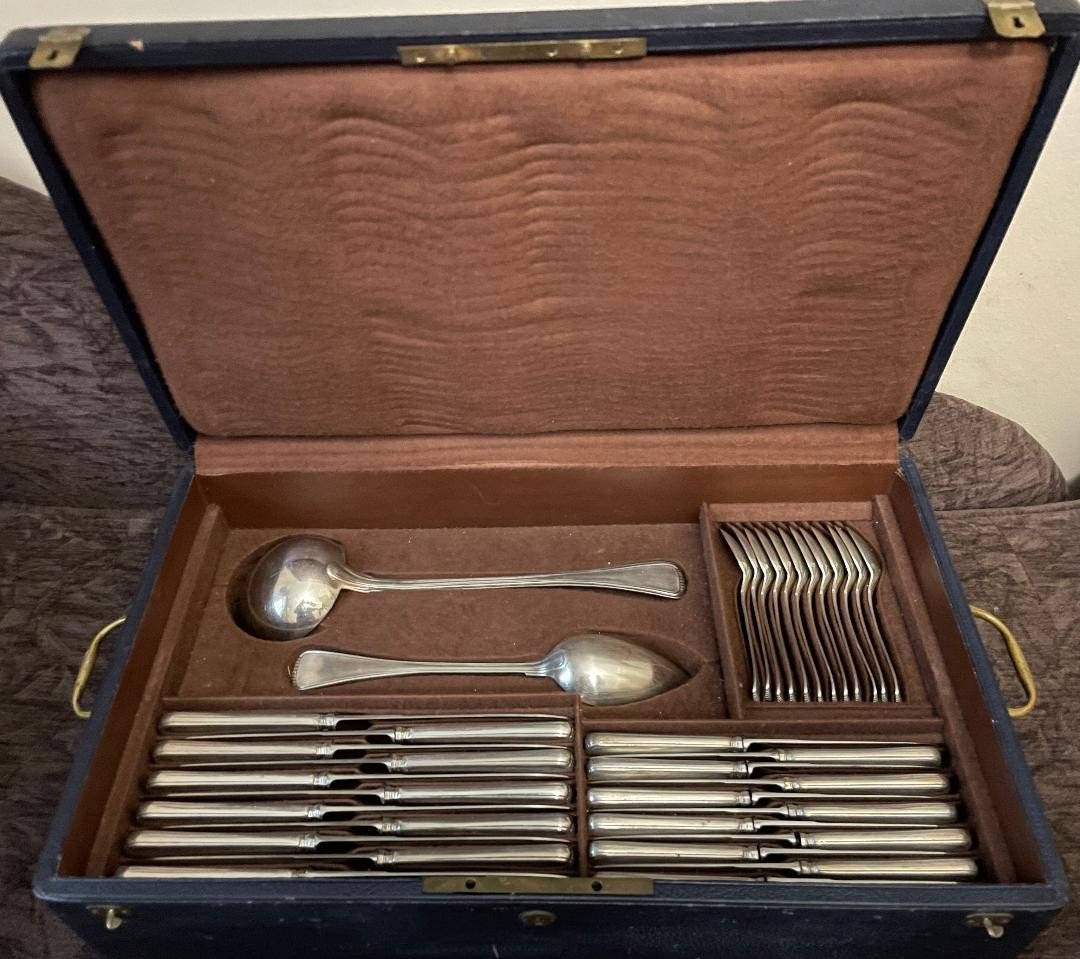 86-piece Tetard Frères Cutlery Set - 1930 - Minerva Silver - Export Tunis