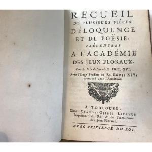 Recueil d'éloquence Et De Poésie - 1716 - à Toulouse