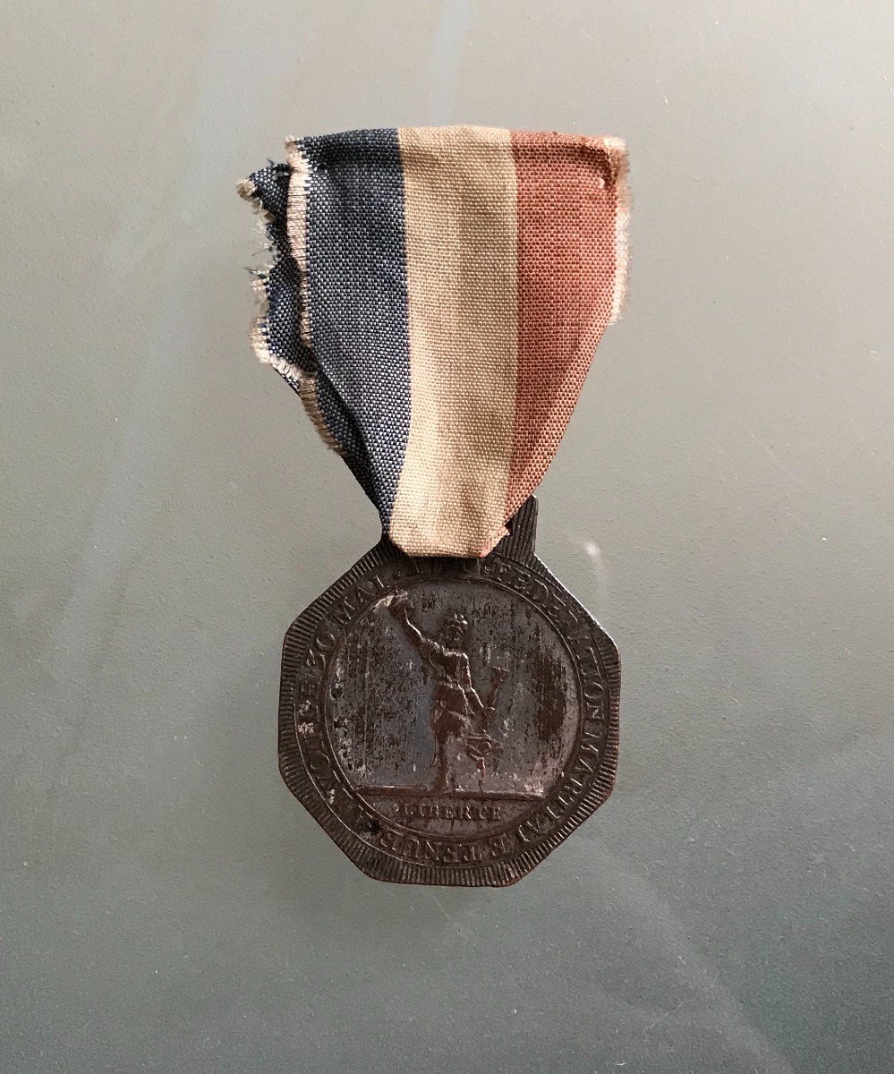 Medal Of The Martial Federation Held In Lyon On May 30, 1790, Revolution.