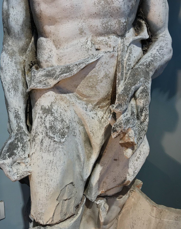 Terracotta Statue Representing Vulcan - 18th Century - 145cm-photo-1