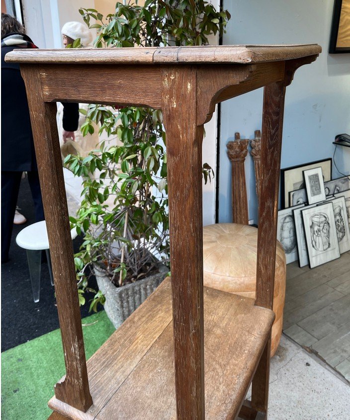 Oak Library Stepladder - Banque De France - 20th Century-photo-4