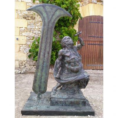 The Dwarf Sculptor - Bronze By Michel Lévy - Ea 2/4 - 140cm Height-