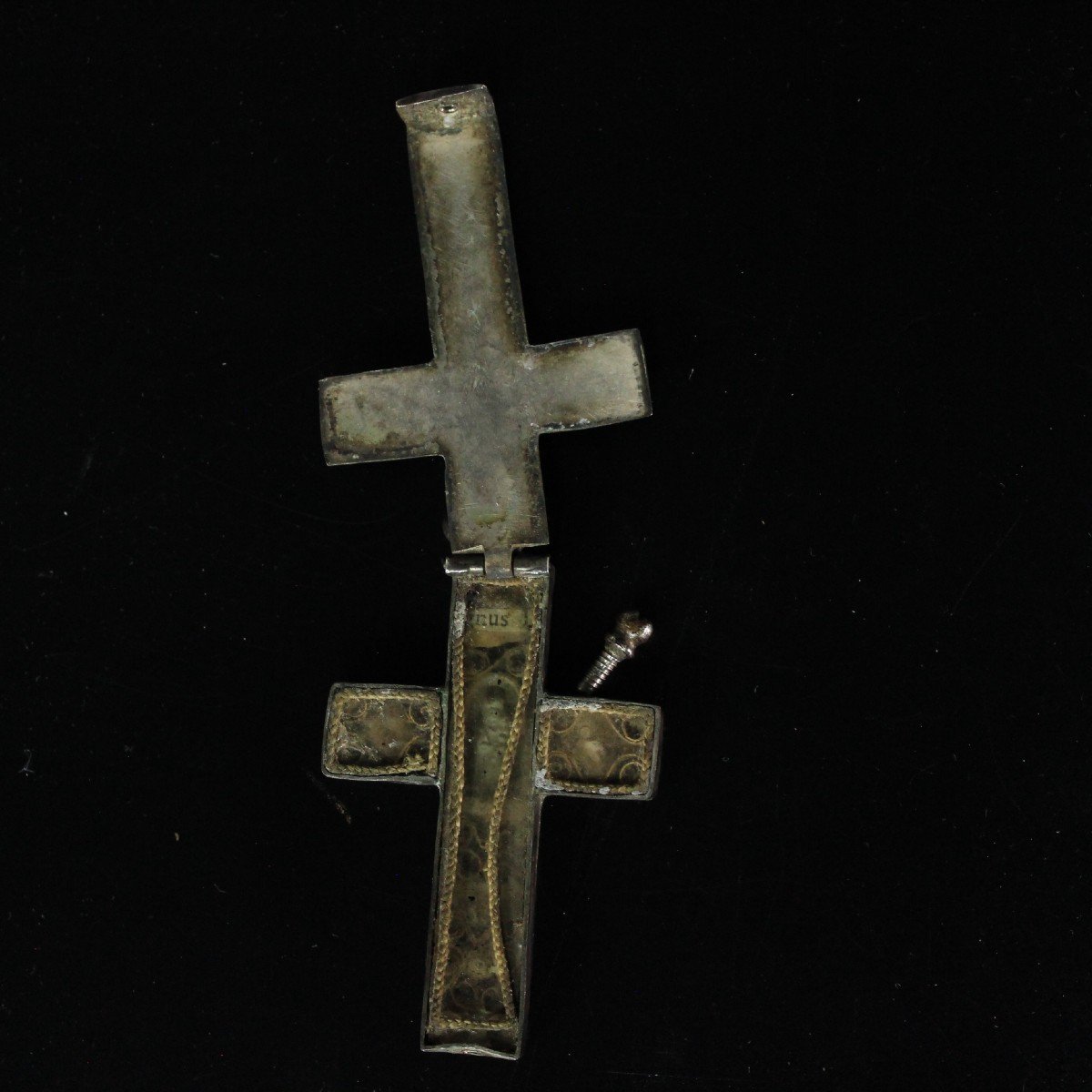 Reliquaire Argent Croix Saintes Reliques Avec Agnus Dei Visitandines 19ème-photo-2