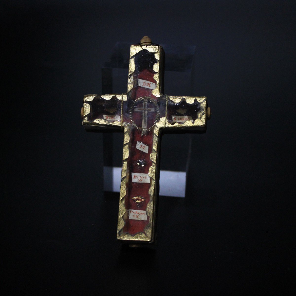 Reliquary 1st Class Holy Relics True Cross Dnjc, Bvm, S Jospeh + Wax Seal-photo-2