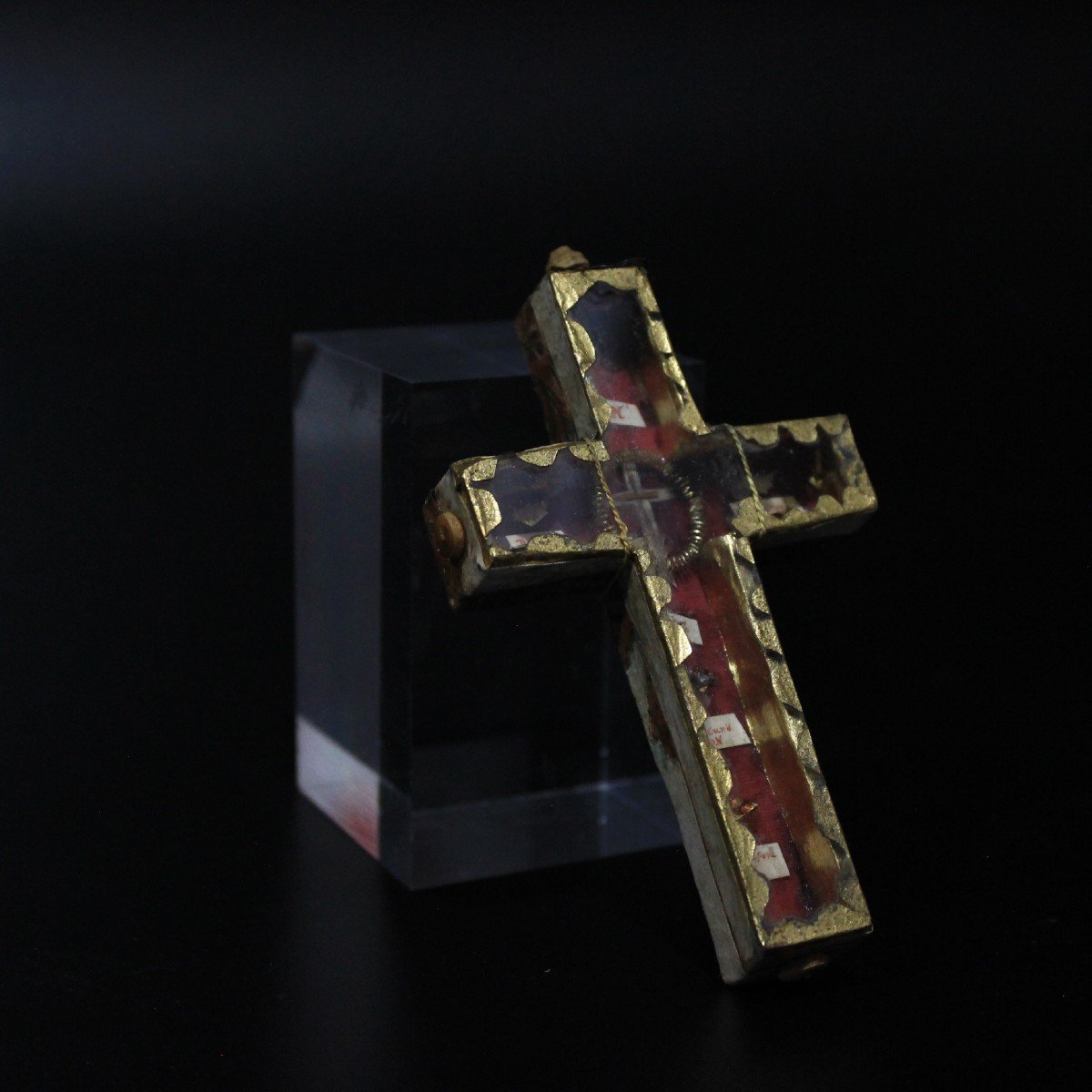 Reliquary 1st Class Holy Relics True Cross Dnjc, Bvm, S Jospeh + Wax Seal-photo-1