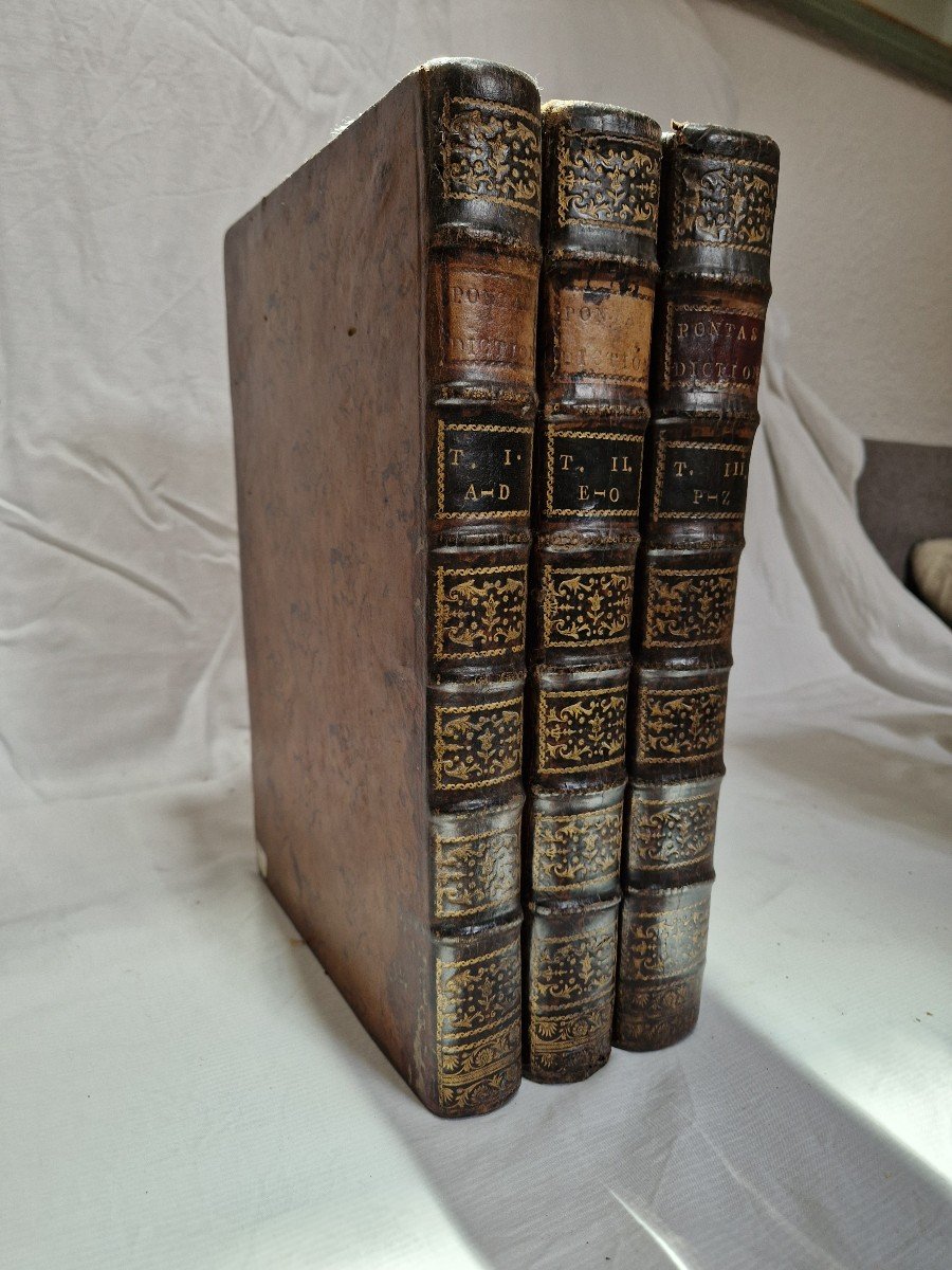 Lot De 3 Grands Livres De Théologie Anciens, état Exquis, 1773, Italie-photo-5