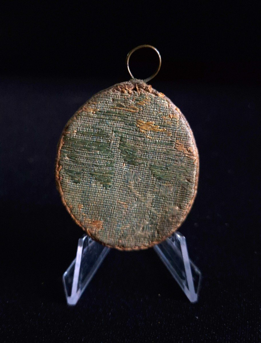 Antique Reliquary Agnus Dei Easter Wax Relic - Blessed By Pope, Convent Artifact-photo-2