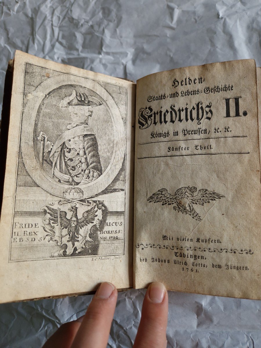 Rare Antique Book From 1761, Frederick II “the Great” Campaigns And Military Engravings-photo-2