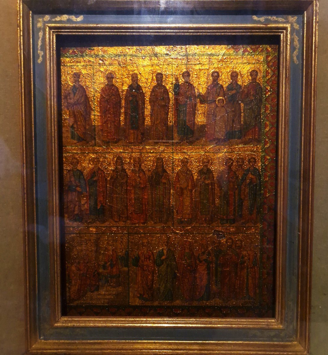 Icône Russe Du XIXe Siècle, Tempera à l'œuf Sur Bois, Ménologie Des Saints De Novembre