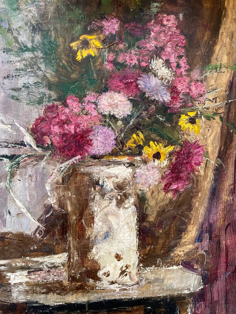 Henry Déziré - Vase Of Flowers.-photo-2