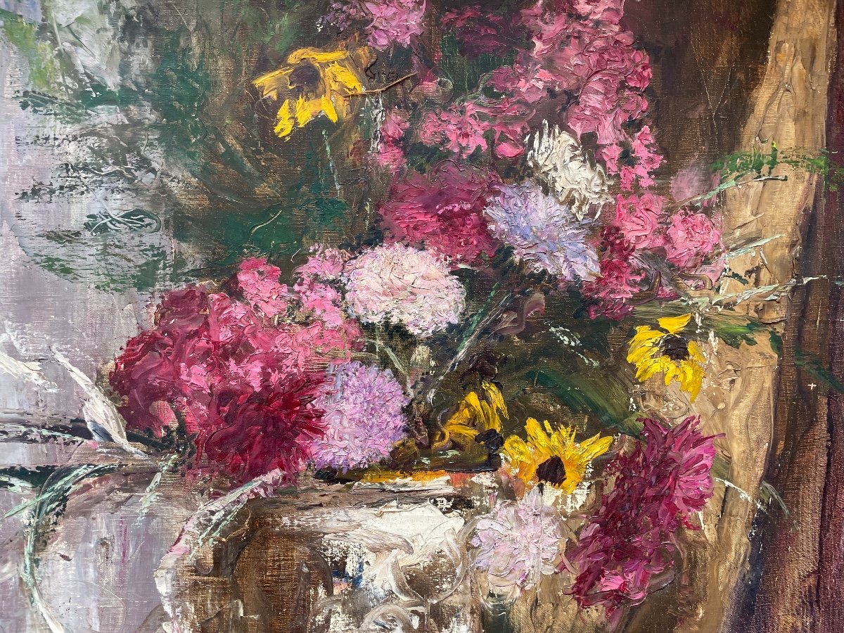 Henry Déziré - Vase Of Flowers.-photo-3