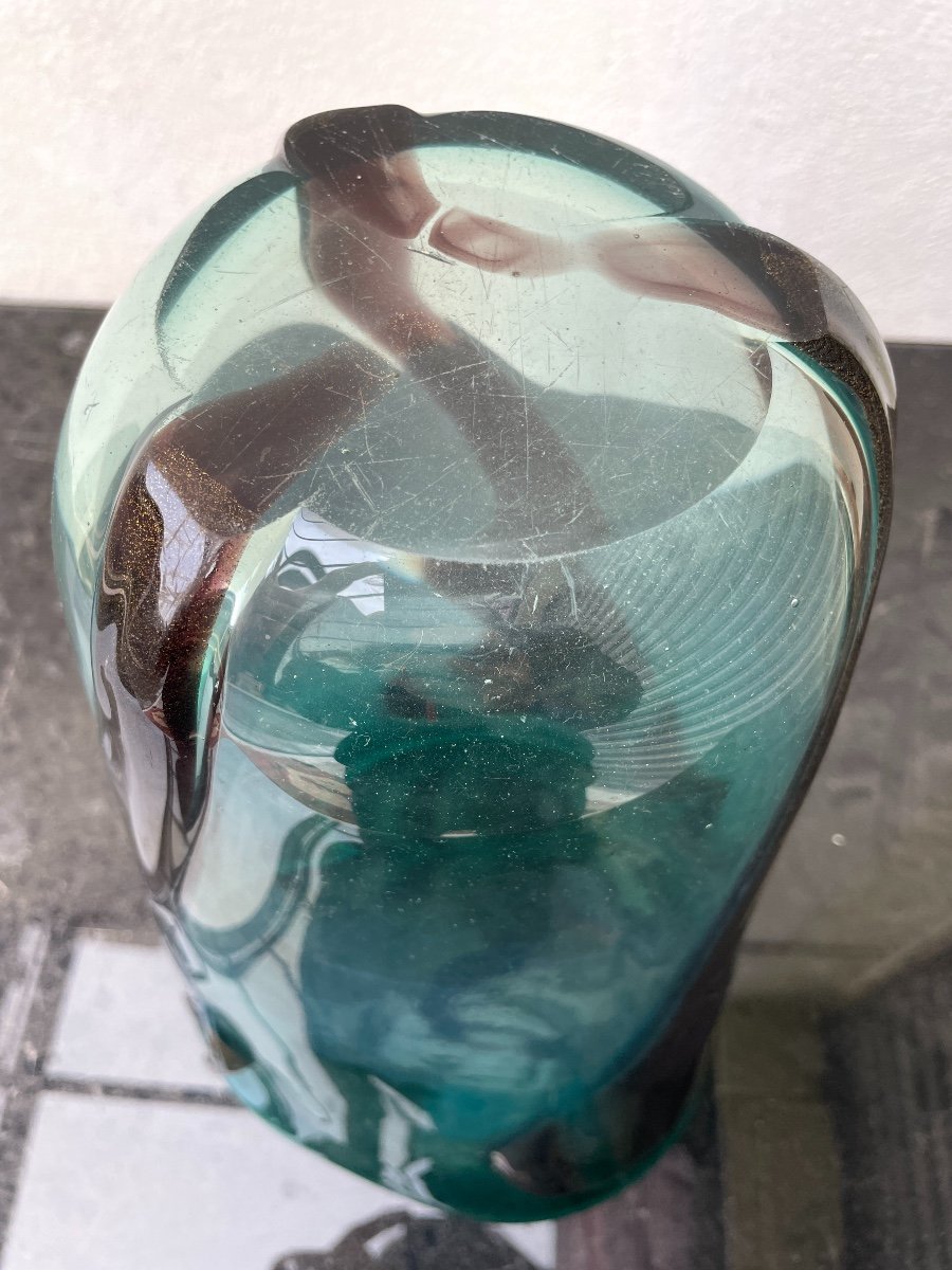 Important vase en verre de Murano. -photo-3