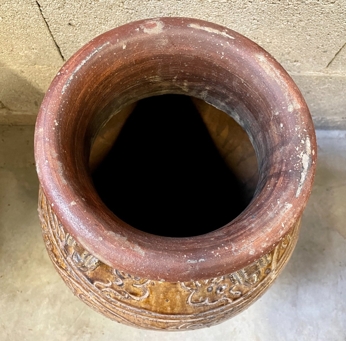 China - Important Martaban Jar In Stoneware With Brown Glaze - H. 62 Cm.-photo-4