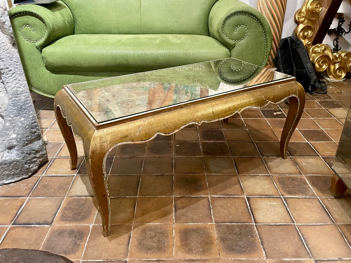 Elegant Art Deco Mirrored Coffee Table. -photo-1