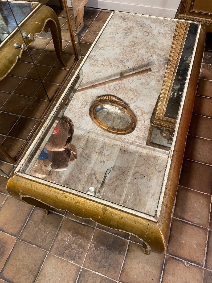 Elegant Art Deco Mirrored Coffee Table. -photo-2