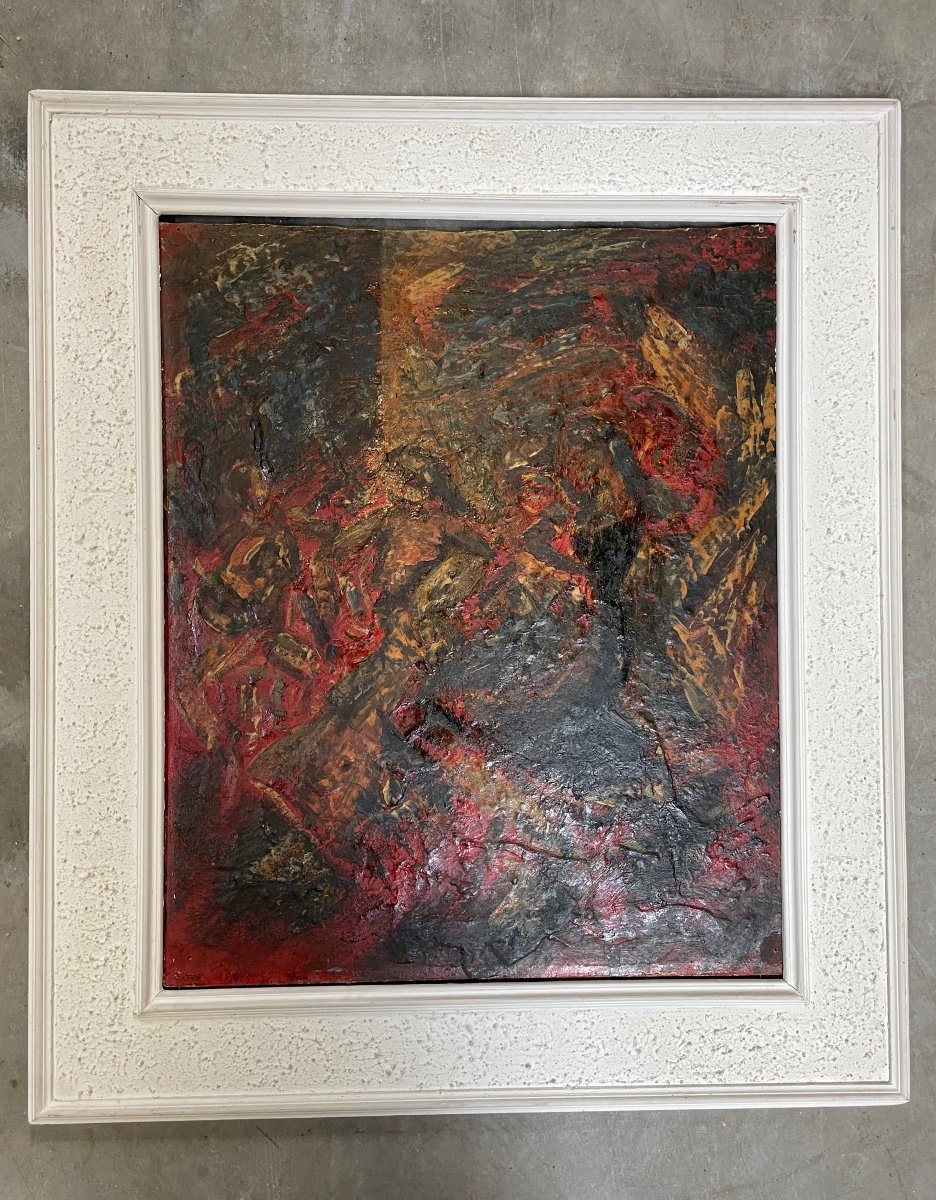 Francisco Arias - Flamenco, Oil On Hardboard, Framed - H.: 60 Cm. -photo-2