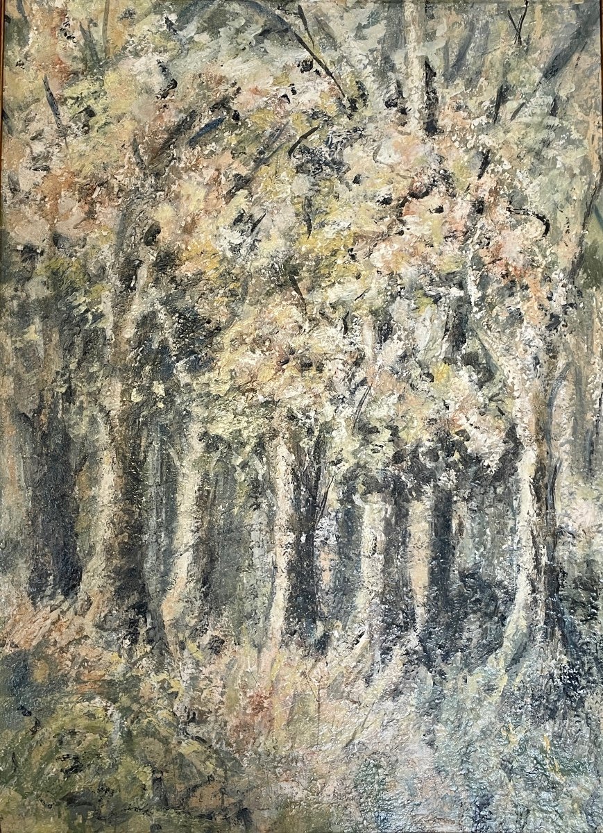 Francisco Arias - Undergrowth, Oil On Isorelle, Framed - H.: 80 Cm. 