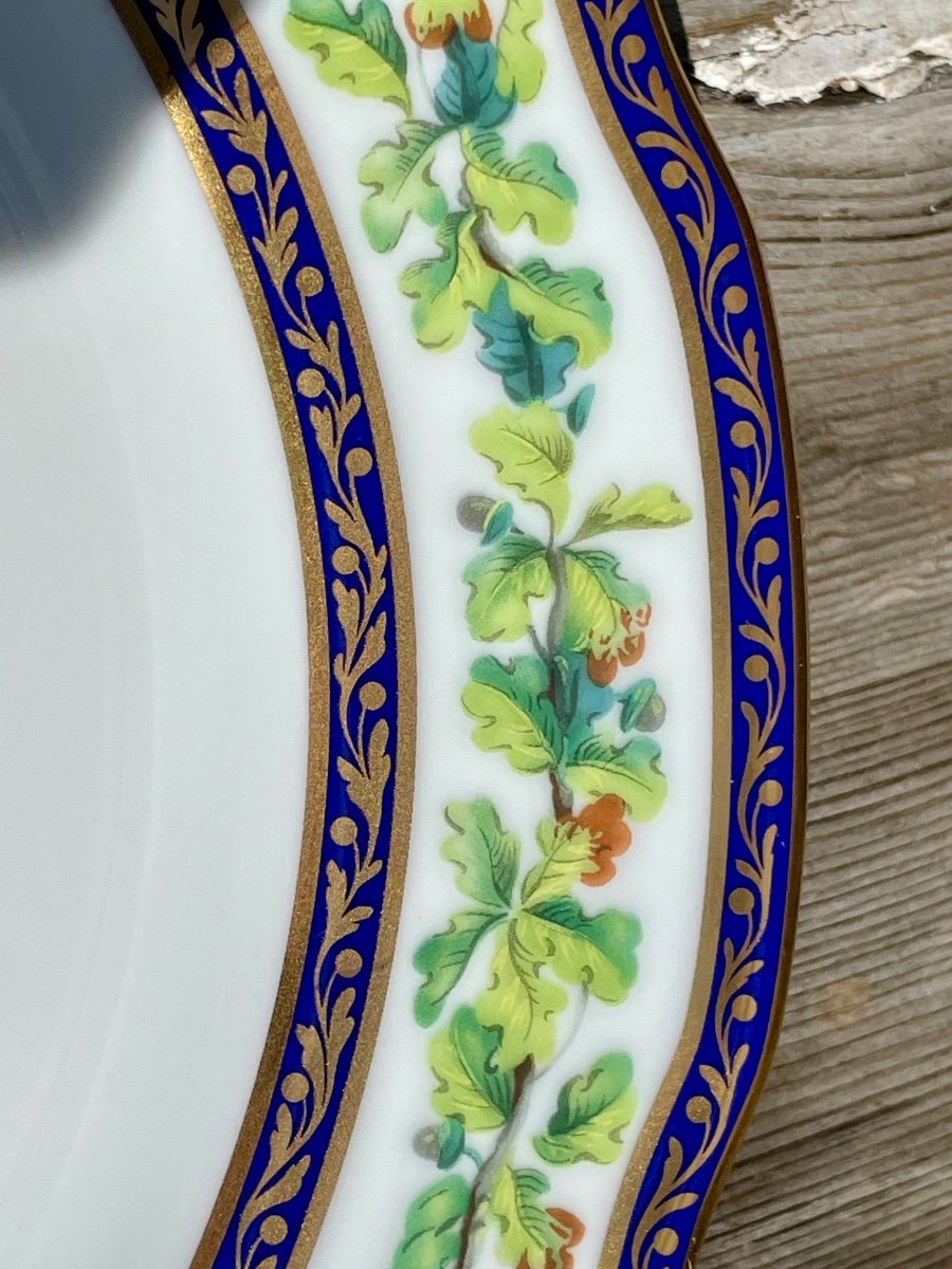 Puiforcat, Limoges Porcelain Service Part, “royal Oak” Model, 32 Pieces. -photo-1