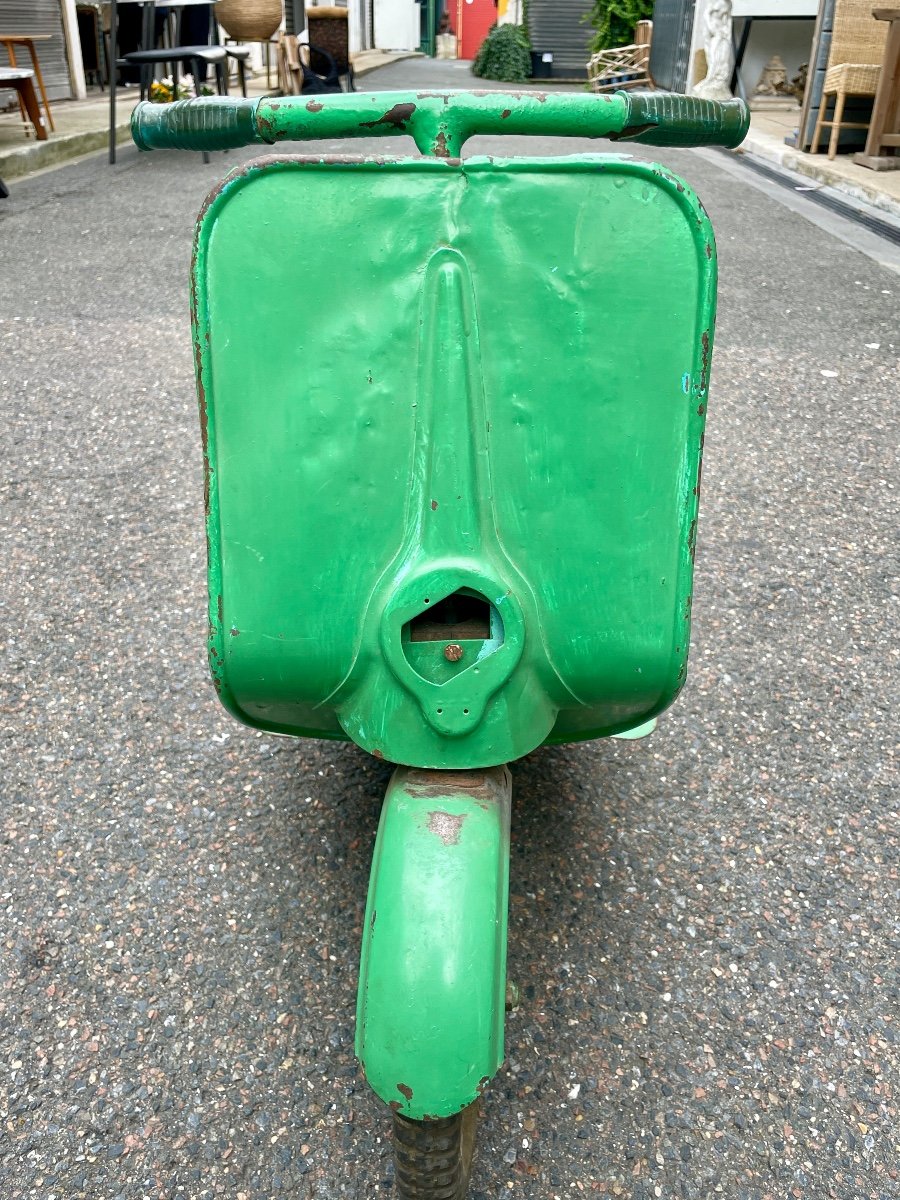 Polychrome Sheet Metal Vespa Scooter From Manègle, 1960s. -photo-3