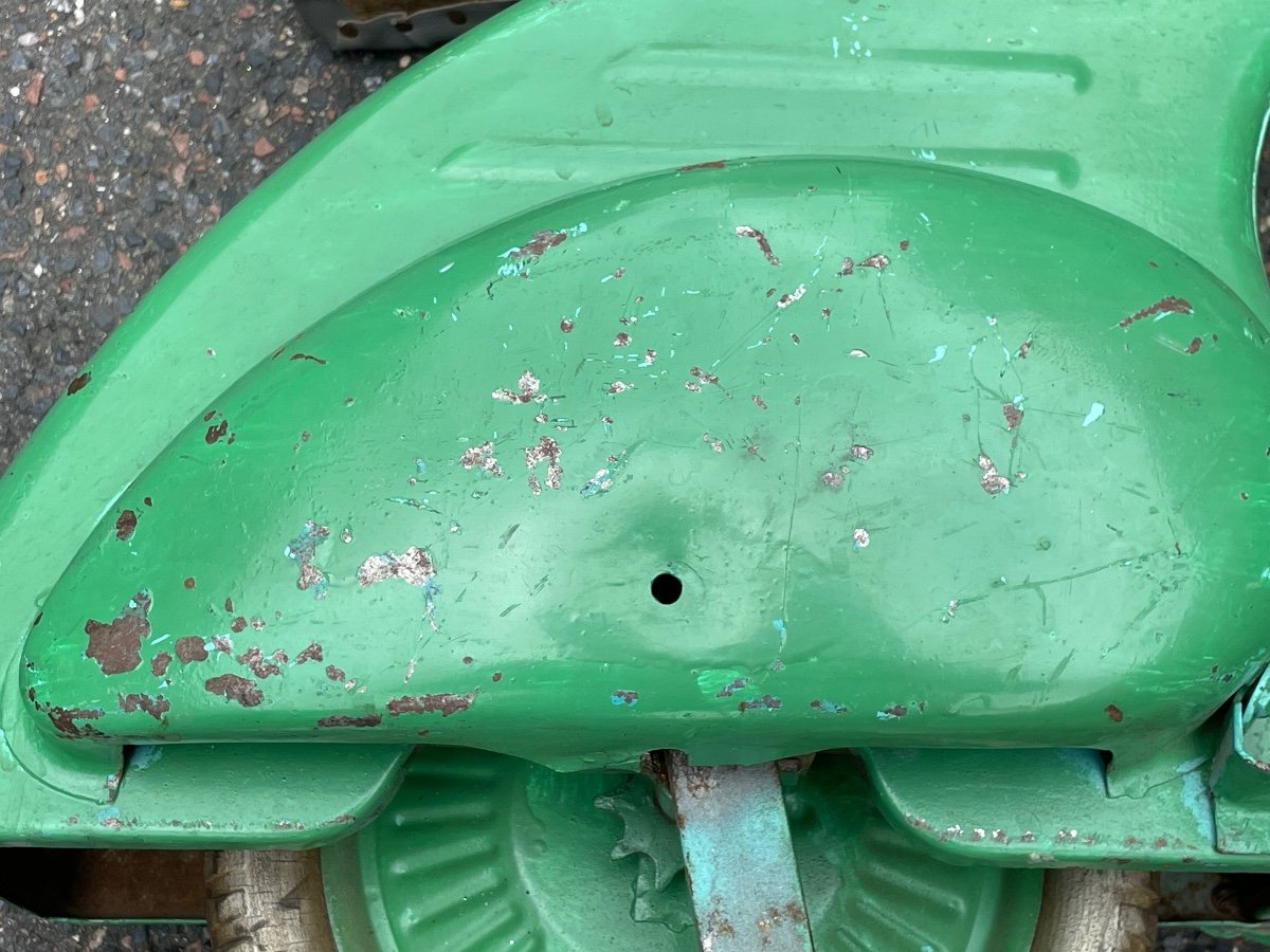 Polychrome Sheet Metal Vespa Scooter From Manègle, 1960s. -photo-6