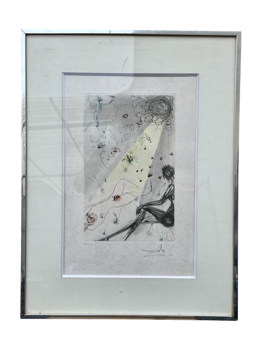 Salvador Dali (1904-1989), Le Berger, Lithographie Numérotée Et Signée - Haut. 54 Cm.-photo-4