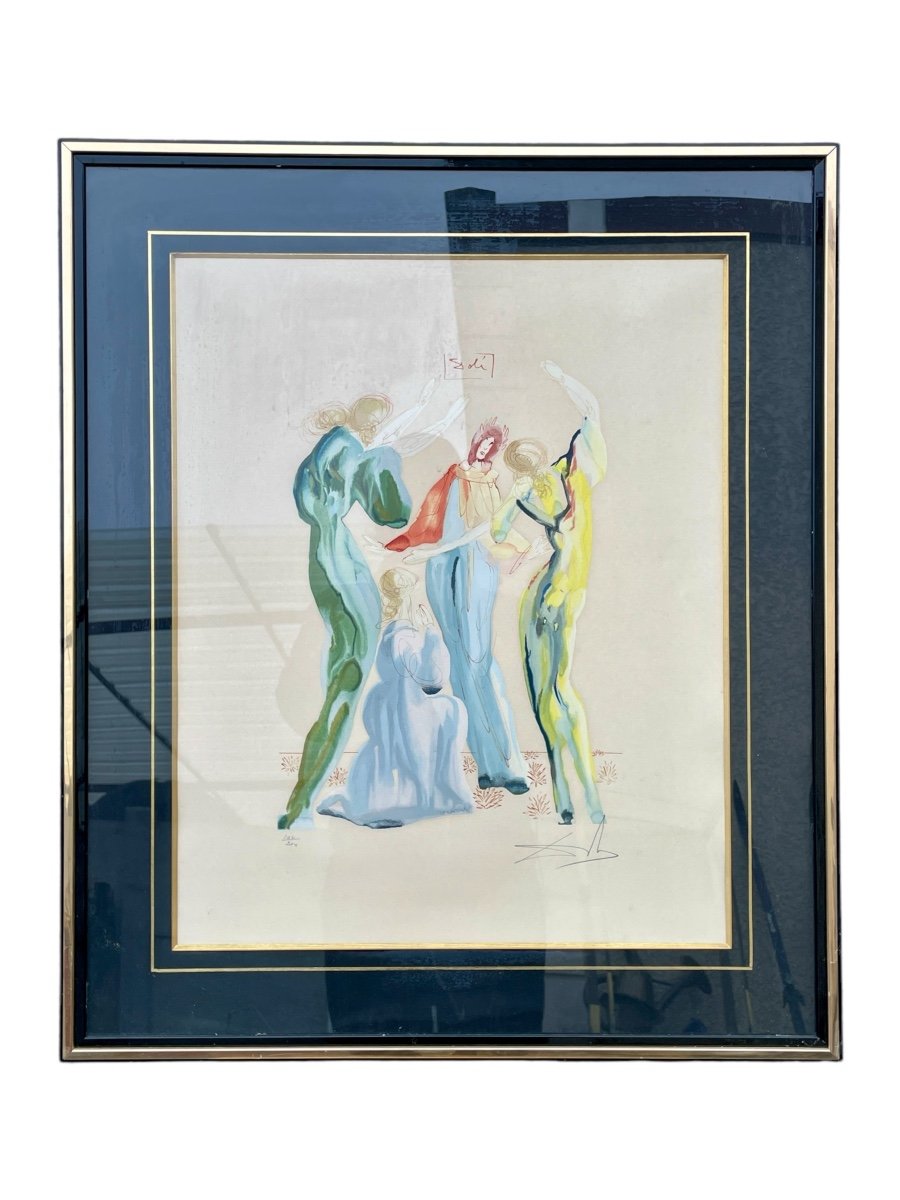 Salvador Dali (1904-1989), La Danse, 1963, Lithographie Numérotée Et Signée - Haut. 60 Cm.-photo-5