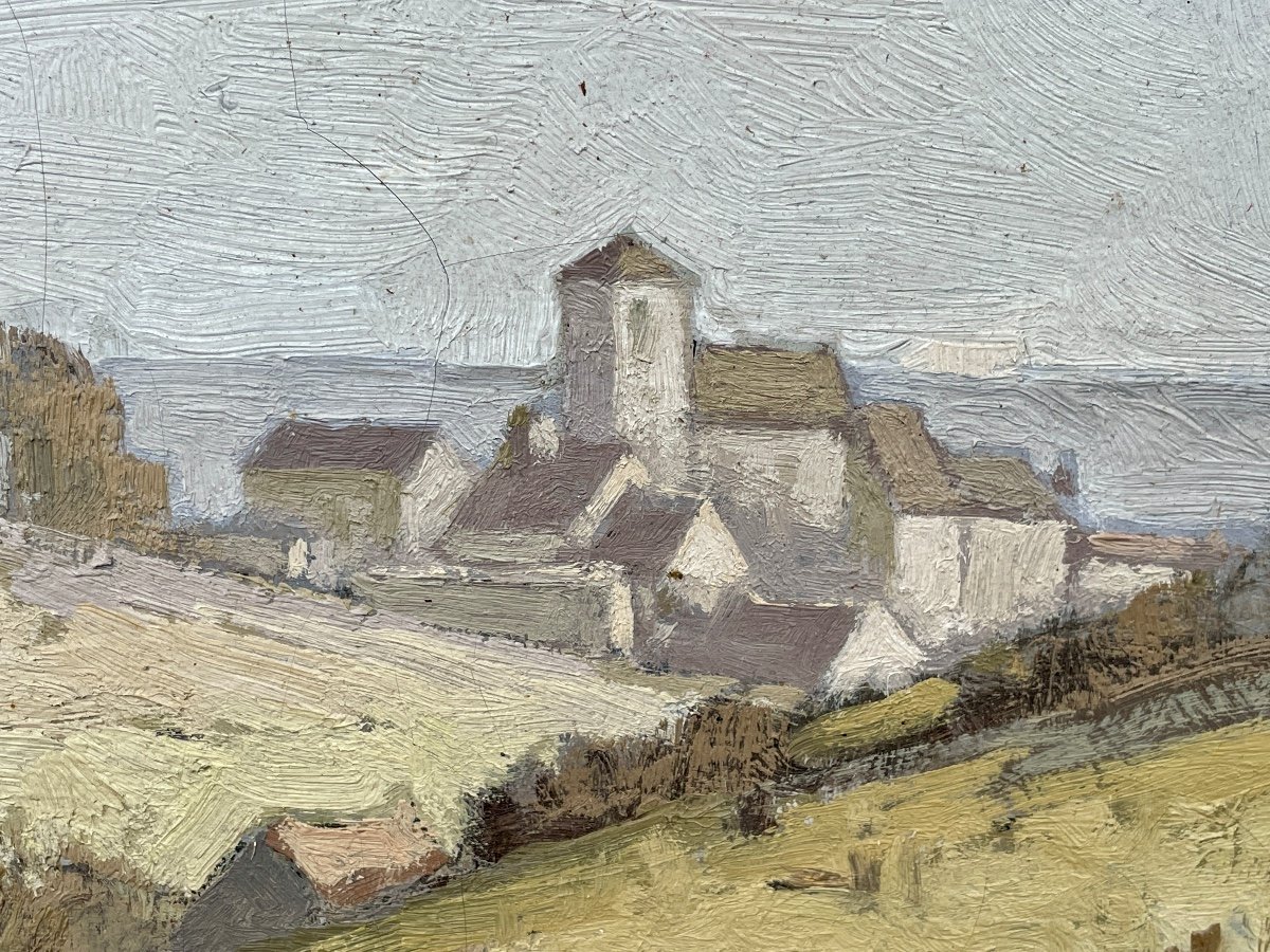 Félix Raoul Etève (1902-1967), Châtel-censoir, 1944, Oil On Canvas - Width: 55.5 Cm.-photo-2