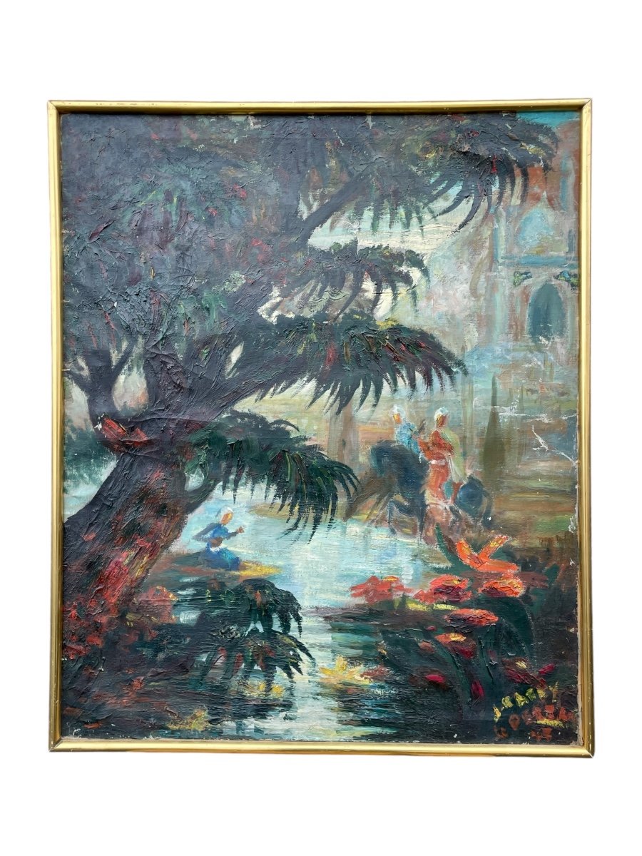 J. Raffy (20th Century), The Persian, 1943, Oil On Canvas - Height: 74 Cm. -photo-3