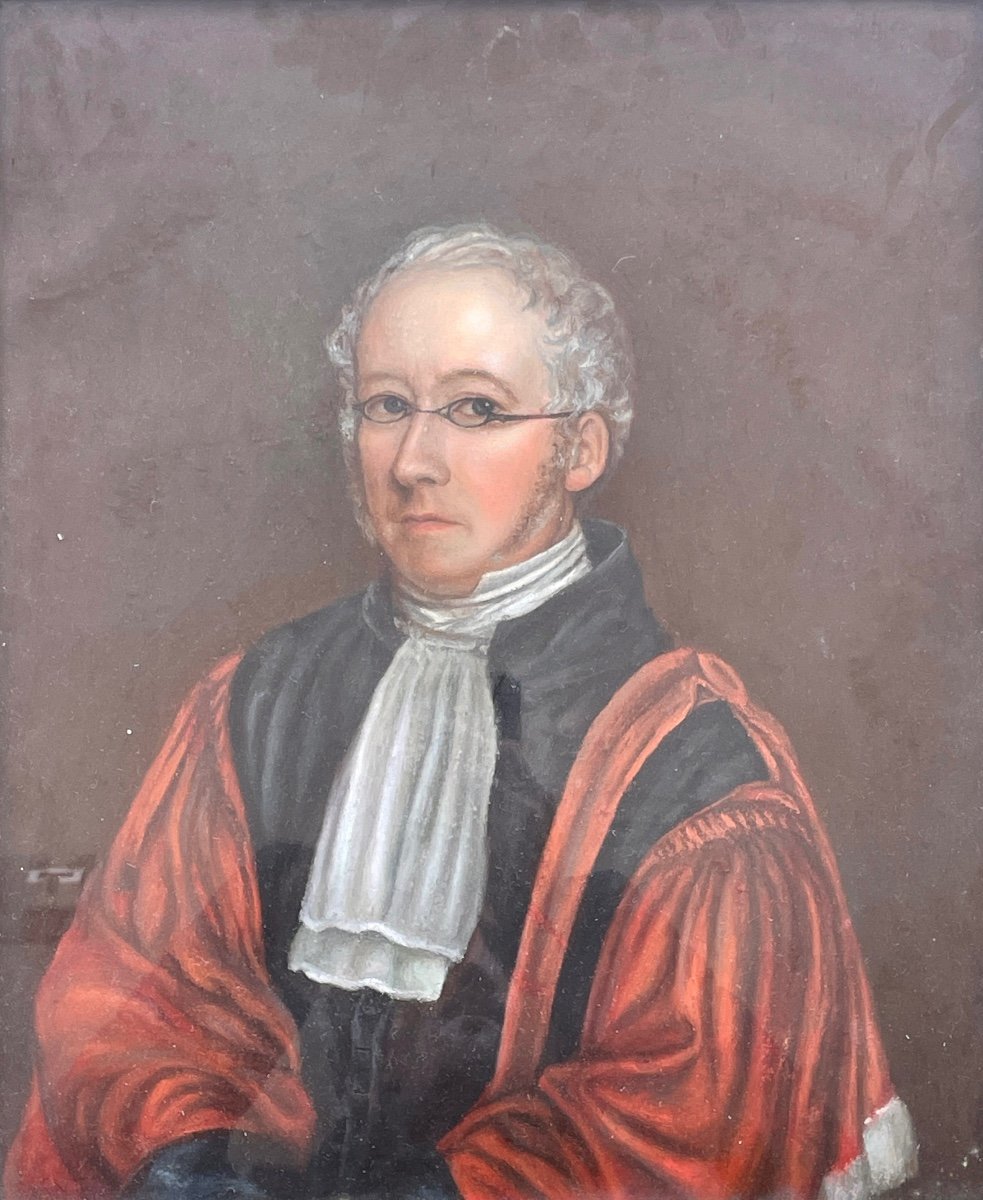 école Française, XIXe - Portrait Du Magistrat Auguste Prouveur - Haut. : 44 Cm. 