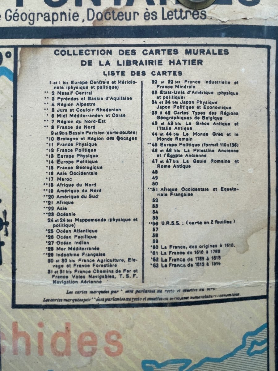 French Indochina, Map No. 29 By Pierre Desfontaine - School Map Circa 1940 - H. 120 Cm-photo-4