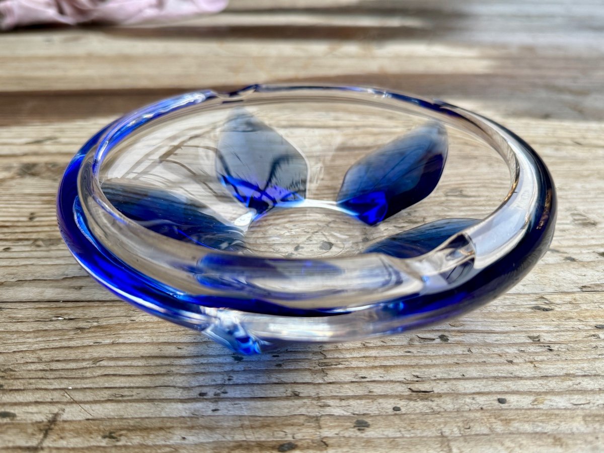 Lalique France - Ashtray Model "cap Ferrart" In Crystal - Diam.: 18 Cm. -photo-4