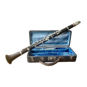 Strasser Marigaux Lemaire, Ebony Clarinet, Oehler System In Chromed Metal And Mother-of-pearl. 