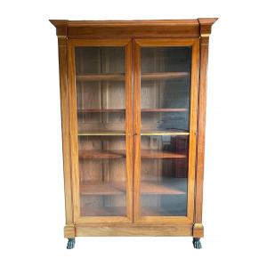 Important Mahogany Library, Directoire Period - High. : 218 Cm. 