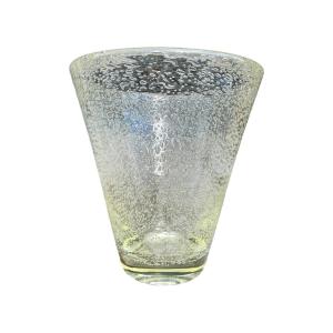 Daum France à Nancy - Important Vase En Verre Bullé - Haut. 27 Cm. 