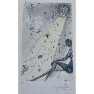 Salvador Dali (1904-1989), Le Berger, Lithographie Numérotée Et Signée - Haut. 54 Cm.