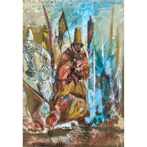 Gaspare Da Brescia (1955), Carnival, 1993, Mixed Media On Paper.