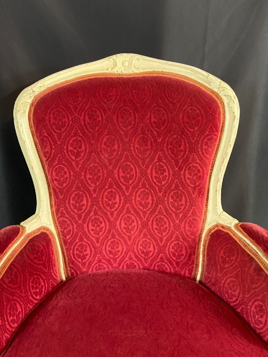 Louis XV Bergère Armchair, 18th Century-photo-1