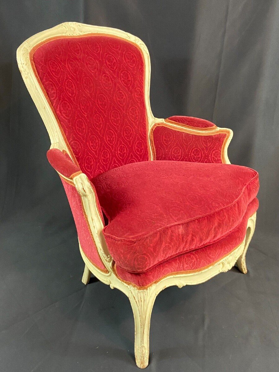 Louis XV Bergère Armchair, 18th Century-photo-4