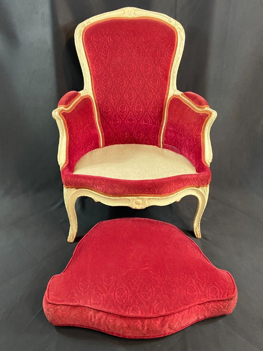 Louis XV Bergère Armchair, 18th Century-photo-7