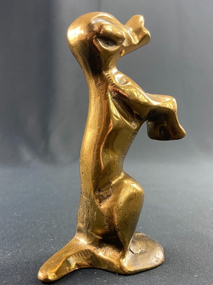 Sujet Sculpté Au Chien En Bronze Signé Yves Lohé-photo-4