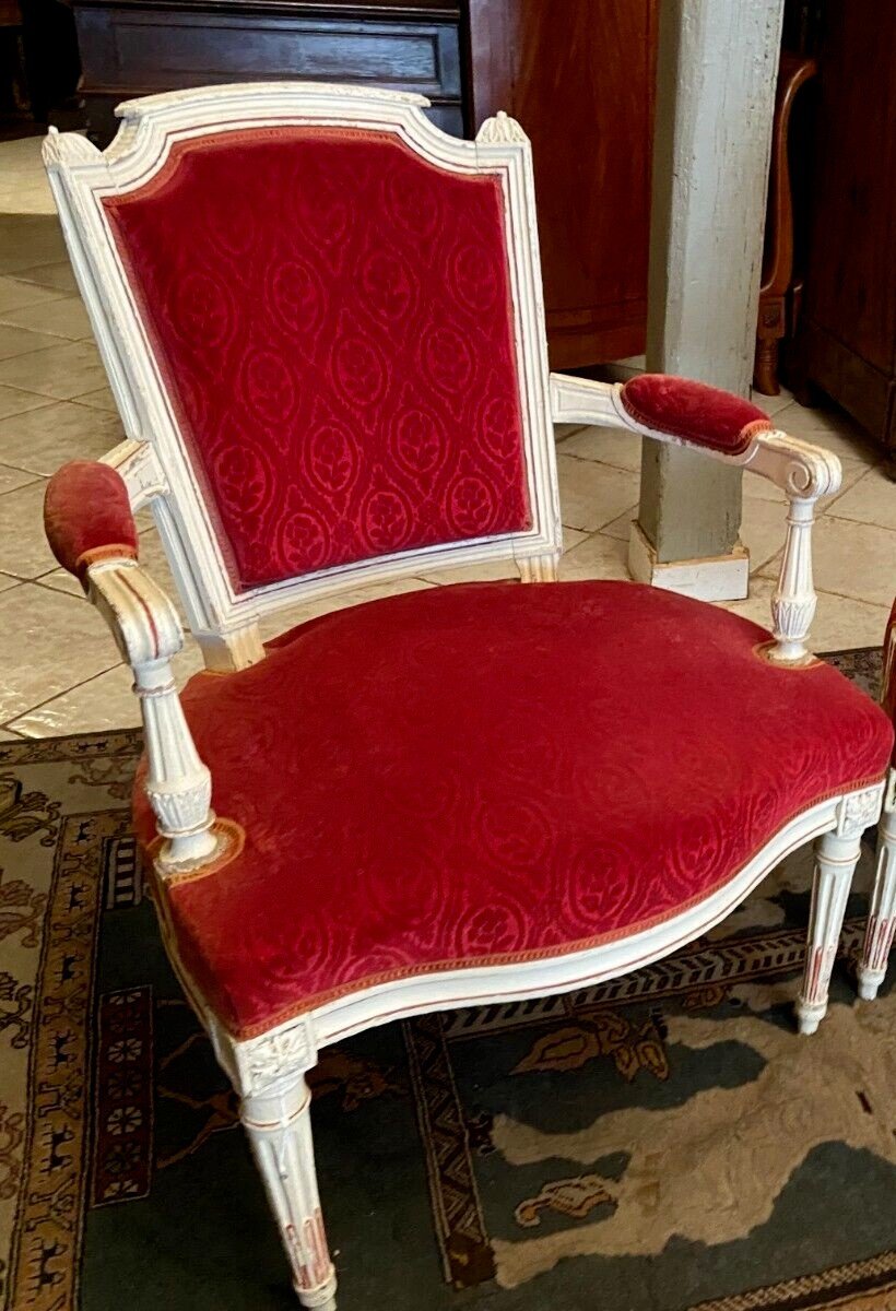 Fauteuil Cabriolet Louis XVI d'époque XVIIIe