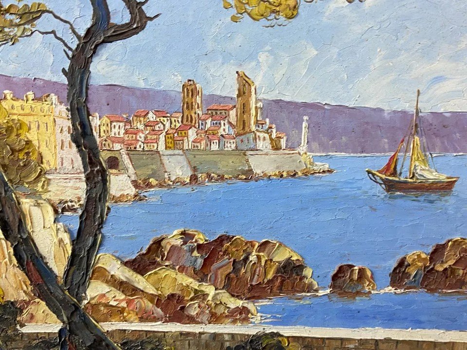 Tableau Signé Xavier Sager 1881-1969 Vue De Nice Paire Possible-photo-3