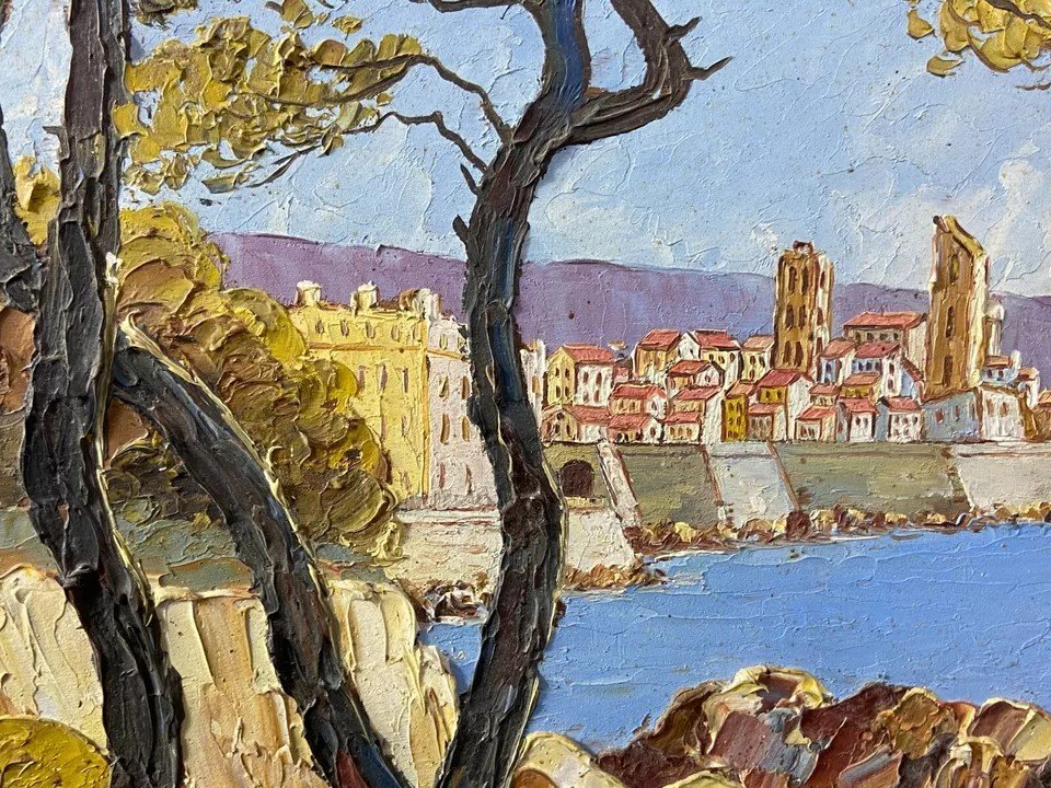 Tableau Signé Xavier Sager 1881-1969 Vue De Nice Paire Possible-photo-4