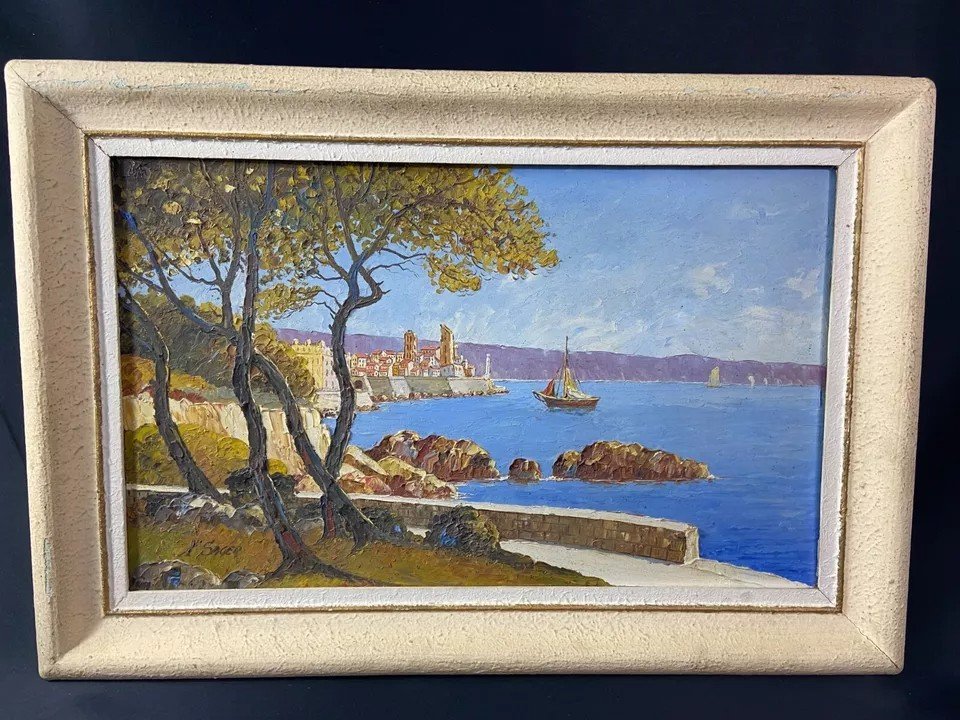 Tableau Signé Xavier Sager 1881-1969 Vue De Nice Paire Possible-photo-4