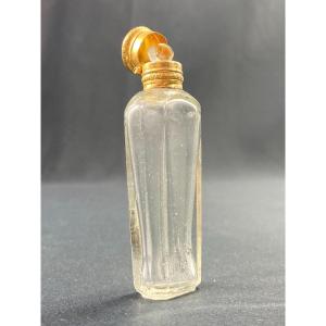 Salt Bottle In Crystal And Golden Metal 19th Century Napoleon III