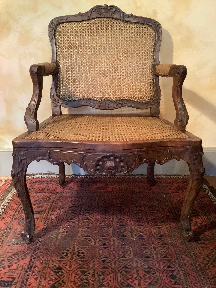 Louis Cresson (1706-1761) Rare Fauteuil Louis XV Estampillé 