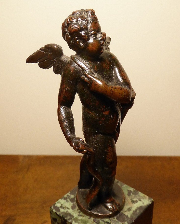 Cupid In Bronze Italy 17th Century Circle Of Roccatagliata-photo-4