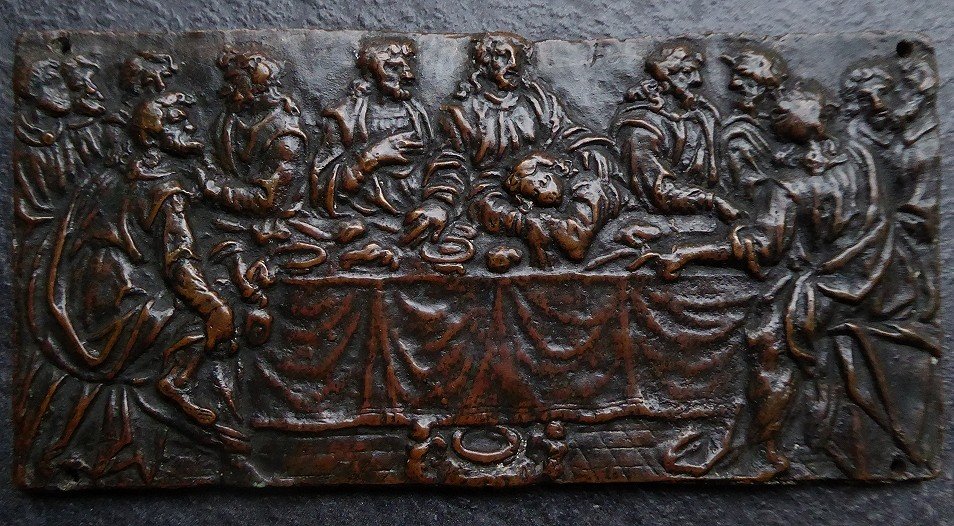 The Last Supper - Italy 16th Century - Bronze Plaquette-photo-2